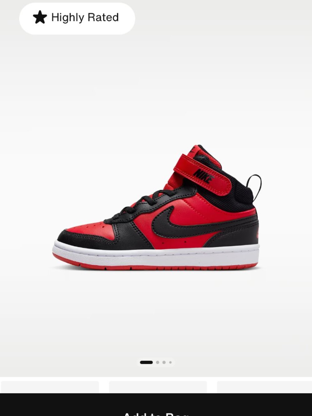 NIKE COURT BOROUGH MID 2 BIG KID BOYS SHOES 6.5